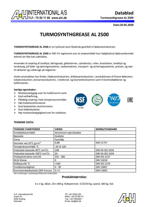 

Turmosynthgrease AL 2500

